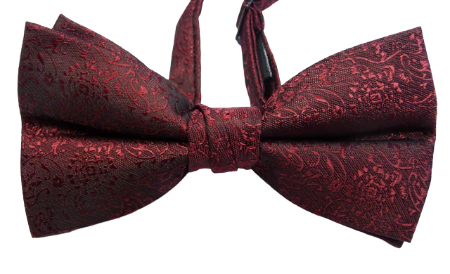 Bordový motýlik polyester 