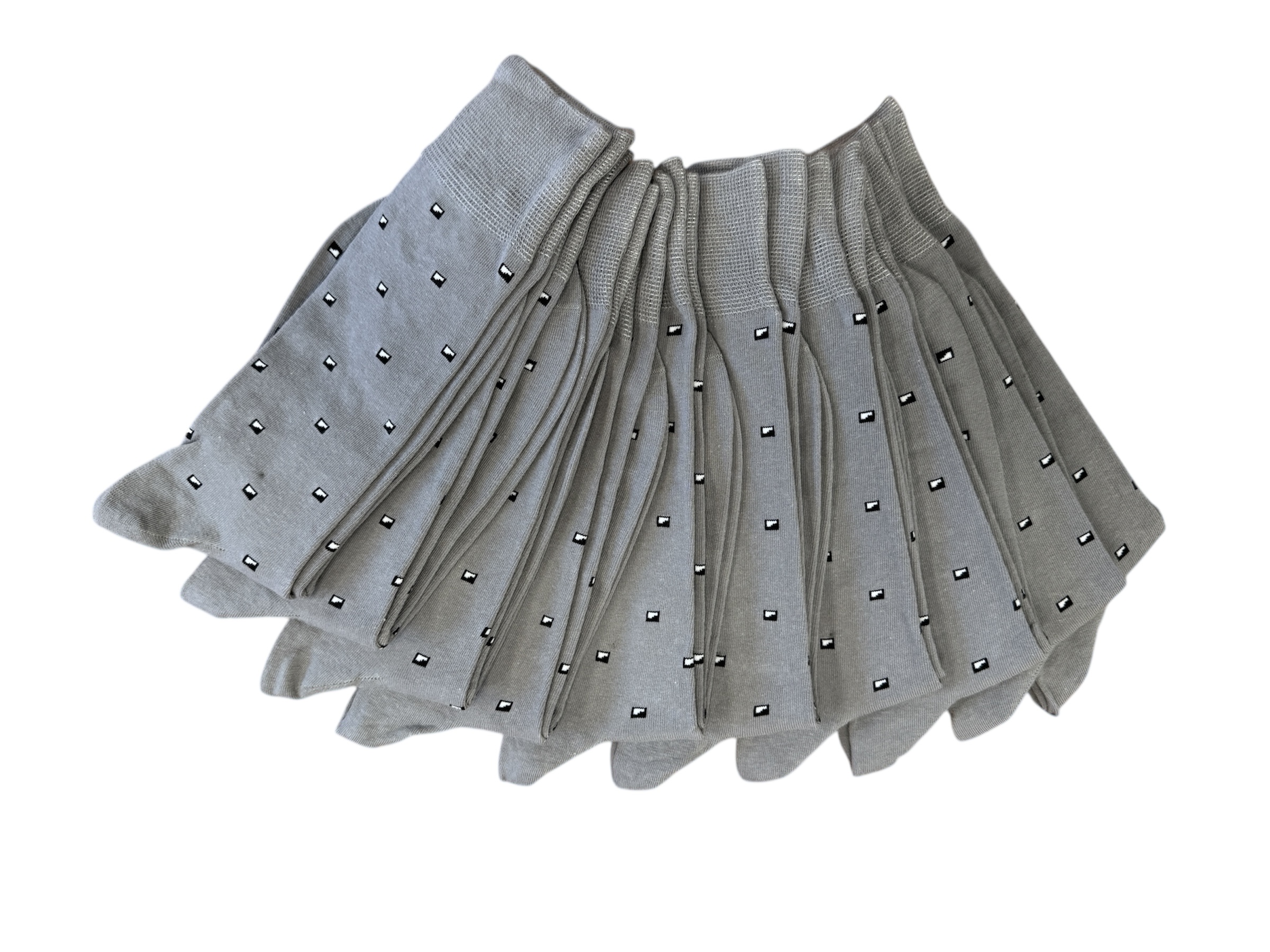 Ponožky sivé s kockami 