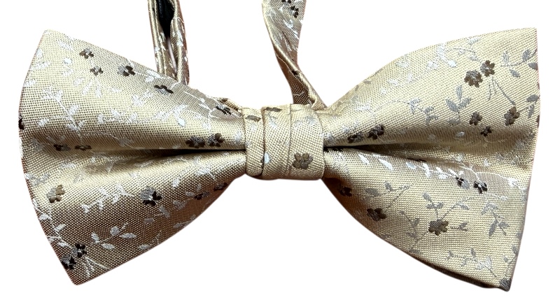 Béžový motýlik polyester 